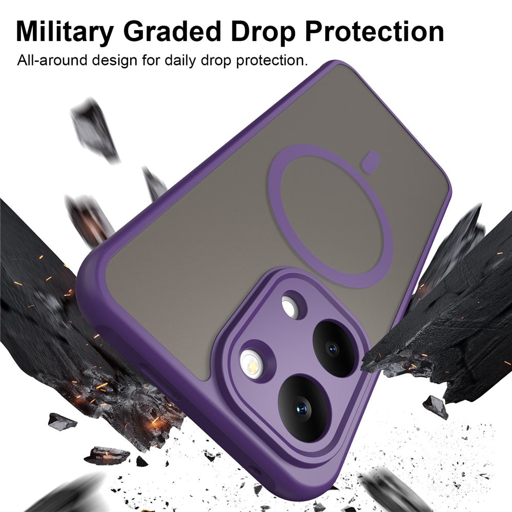 Coque MagSafe pour Xiaomi Redmi 17 5G / 17 4G, Techsuit, HaloFrost II, Violet