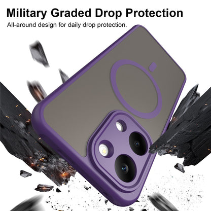 Coque MagSafe pour Xiaomi Redmi 17 5G / 17 4G, Techsuit, HaloFrost II, Violet