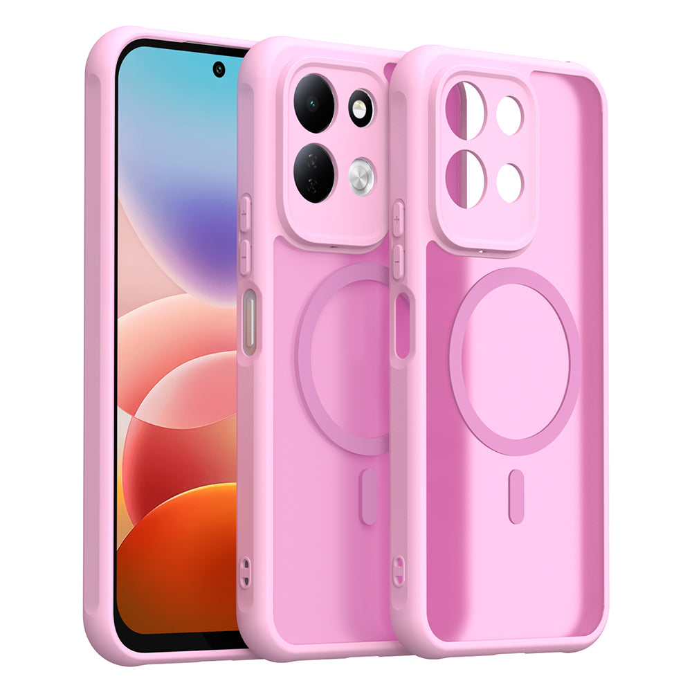 Coque MagSafe pour Xiaomi Redmi 17 5G / 17 4G, Techsuit, HaloFrost II, Rose