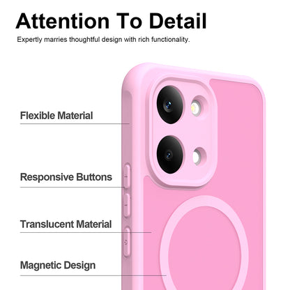 Coque MagSafe pour Xiaomi Redmi 17 5G / 17 4G, Techsuit, HaloFrost II, Rose