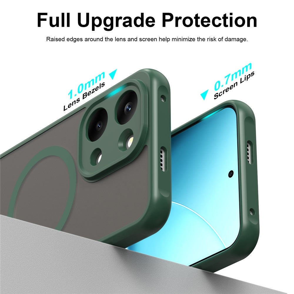Coque MagSafe pour Xiaomi Redmi 17 5G / 17 4G, Techsuit, HaloFrost II, Vert