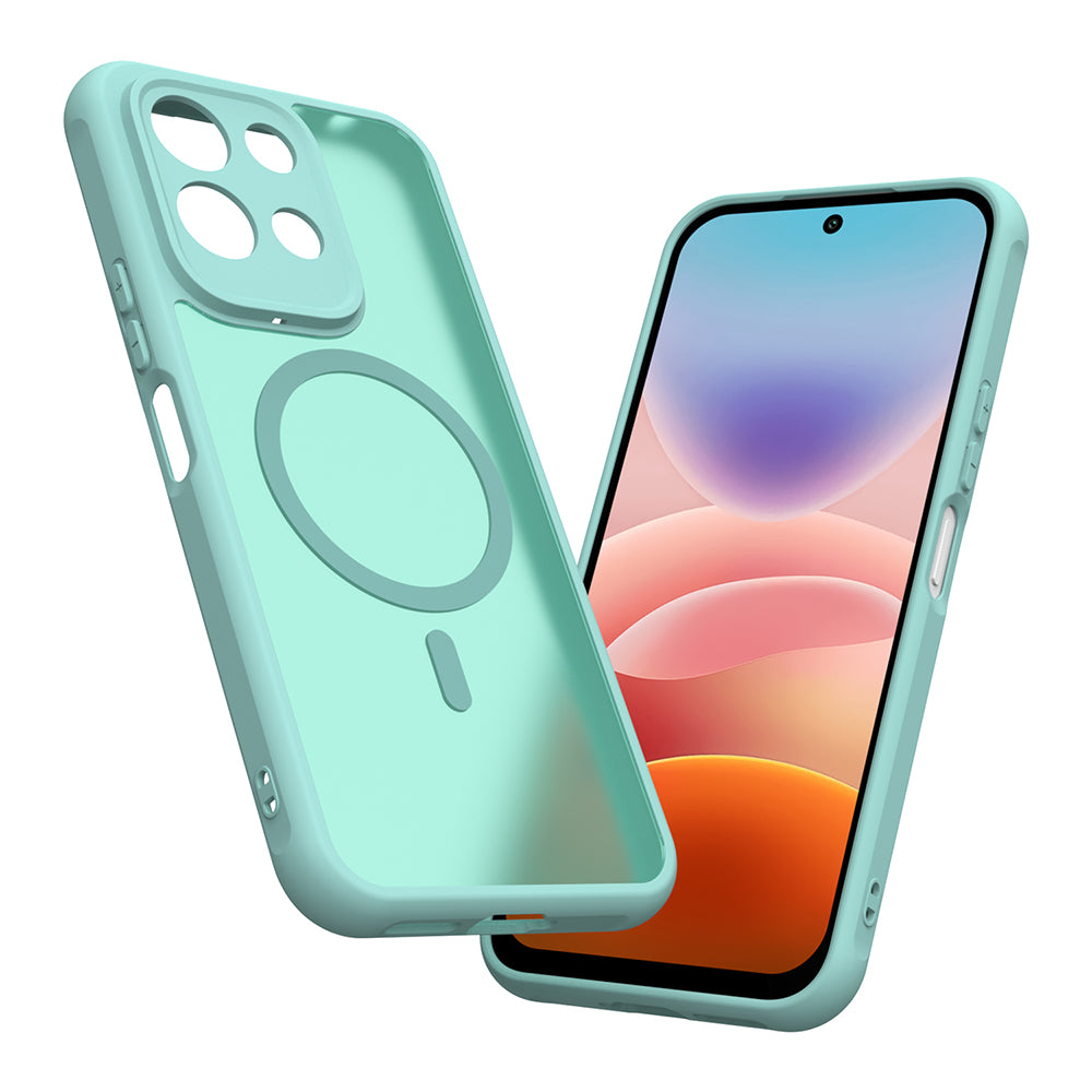 Coque MagSafe pour Xiaomi Redmi 17 5G / 17 4G, Techsuit, HaloFrost II, Vert Clair