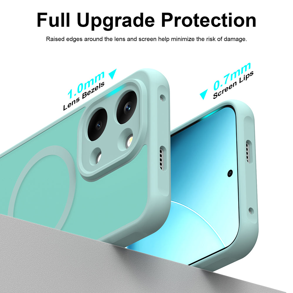 Coque MagSafe pour Xiaomi Redmi 17 5G / 17 4G, Techsuit, HaloFrost II, Vert Clair