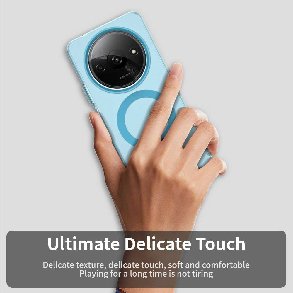 Coque MagSafe pour Xiaomi Redmi A3x / A3, Techsuit, CandyCase, Bleue
