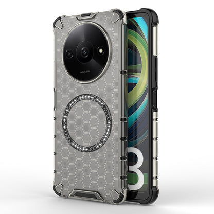 MagSafe Case for Xiaomi Redmi A3x / A3, Techsuit, HoneyComb Shield, Black