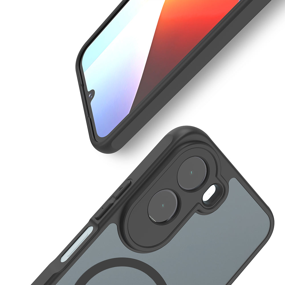 Coque MagSafe pour Xiaomi Redmi A7 Pro 4G, Techsuit, HaloFrost II, Noire