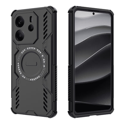 Coque MagSafe pour Xiaomi Redmi Note 14 4G (Régional), Techsuit, ArmorMag, Noire