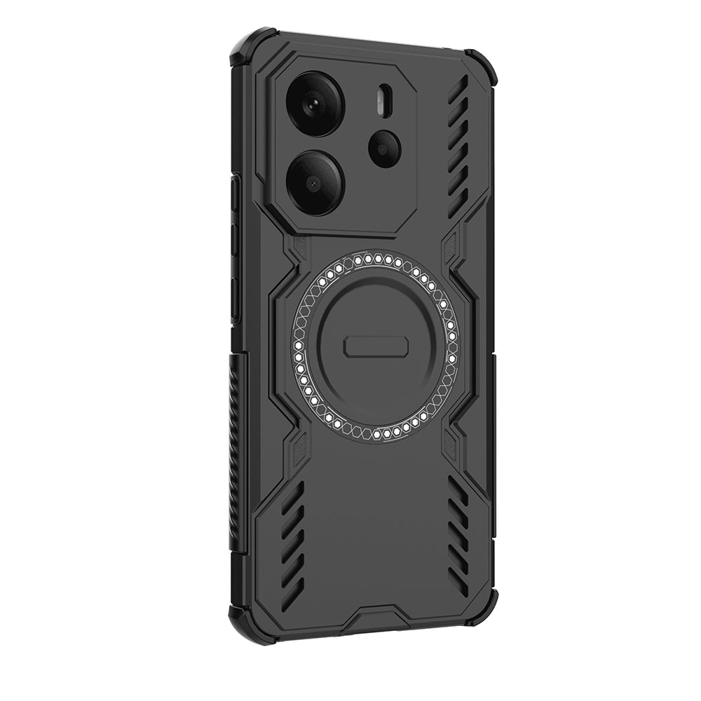 Coque MagSafe pour Xiaomi Redmi Note 14 4G (Régional), Techsuit, ArmorMag, Noire