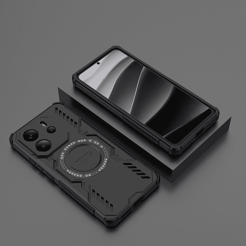 Coque MagSafe pour Xiaomi Redmi Note 14 4G (Régional), Techsuit, ArmorMag, Noire