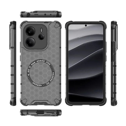 Coque MagSafe pour Xiaomi Redmi Note 14 4G (Régional), Techsuit, HoneyComb Shield, Noire