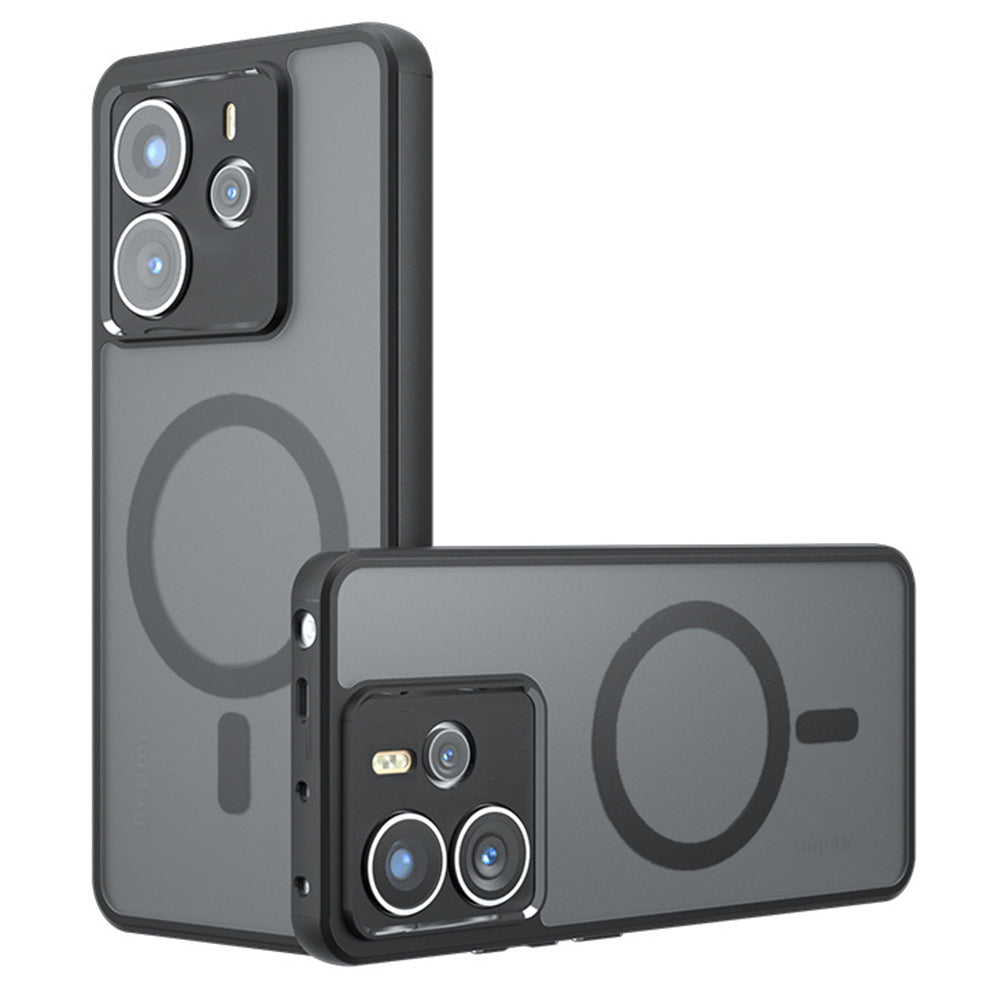Coque MagSafe pour Xiaomi Redmi Note 14 4G (Standard), Techsuit, PureFrost, Noire