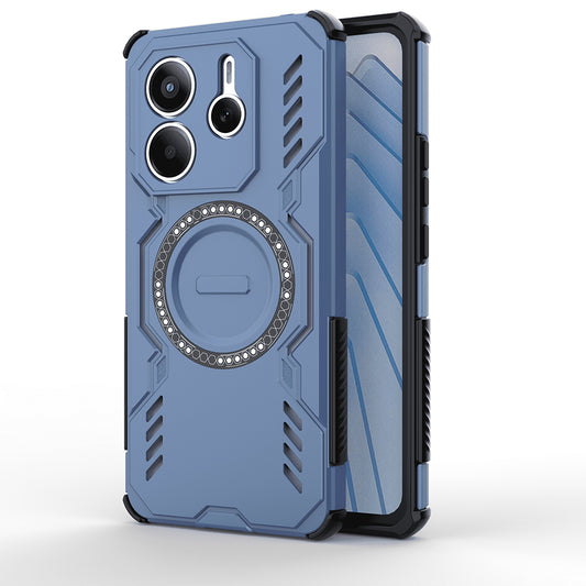 Coque MagSafe pour Xiaomi Redmi Note 14 5G, Techsuit, ArmorMag, Bleue
