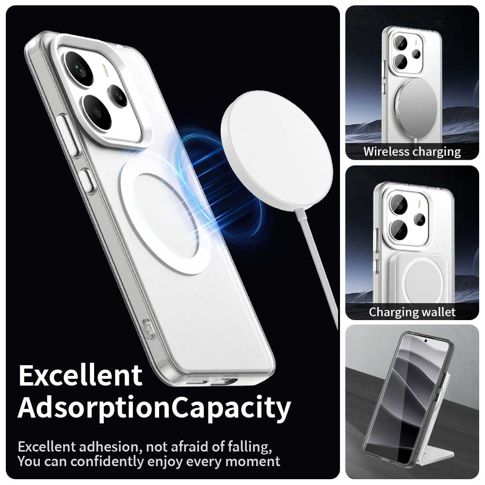 Coque MagSafe pour Xiaomi Redmi Note 14 5G, Techsuit, CandyCase, Blanche