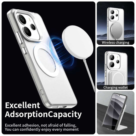 Coque MagSafe pour Xiaomi Redmi Note 14 5G, Techsuit, CandyCase, Blanche