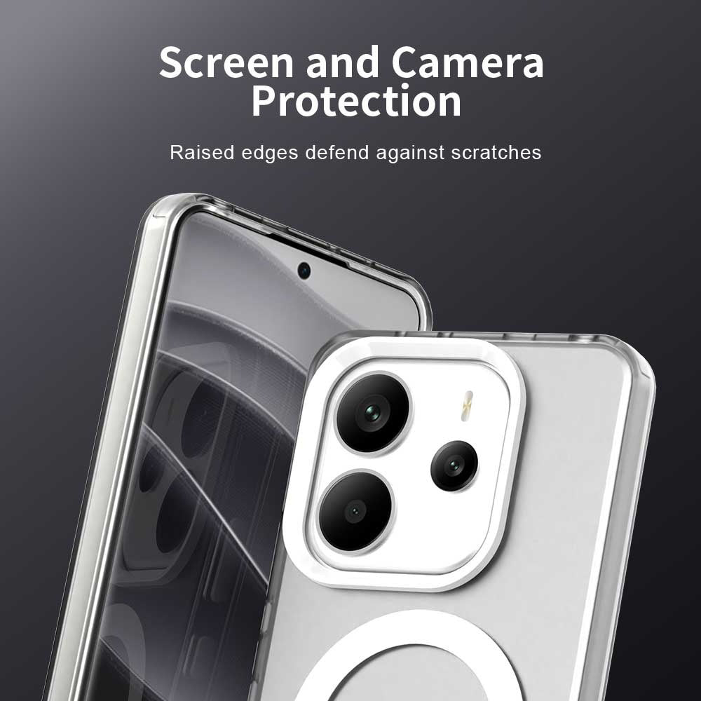 Coque MagSafe pour Xiaomi Redmi Note 14 5G, Techsuit, CandyCase, Blanche