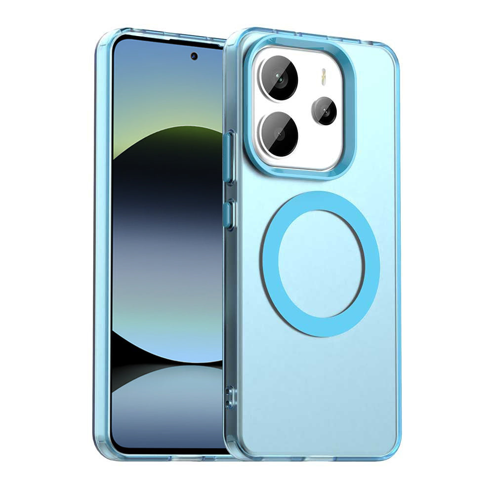 Coque MagSafe pour Xiaomi Redmi Note 14 5G, Techsuit, CandyCase, Bleue