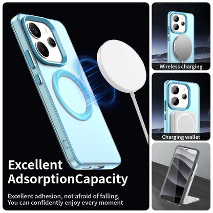 Coque MagSafe pour Xiaomi Redmi Note 14 5G, Techsuit, CandyCase, Bleue