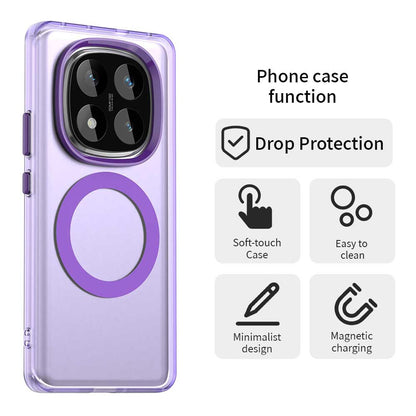 Coque MagSafe pour Xiaomi Redmi Note 14 Pro 4G, Techsuit, CandyCase, Violet