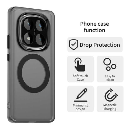 Coque MagSafe pour Xiaomi Redmi Note 14 Pro 4G, Techsuit, CandyCase, Noire