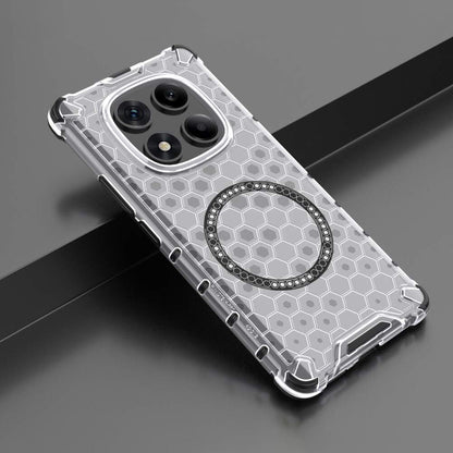 Coque MagSafe pour Xiaomi Redmi Note 14 Pro 4G, Techsuit, HoneyComb Shield, Blanche