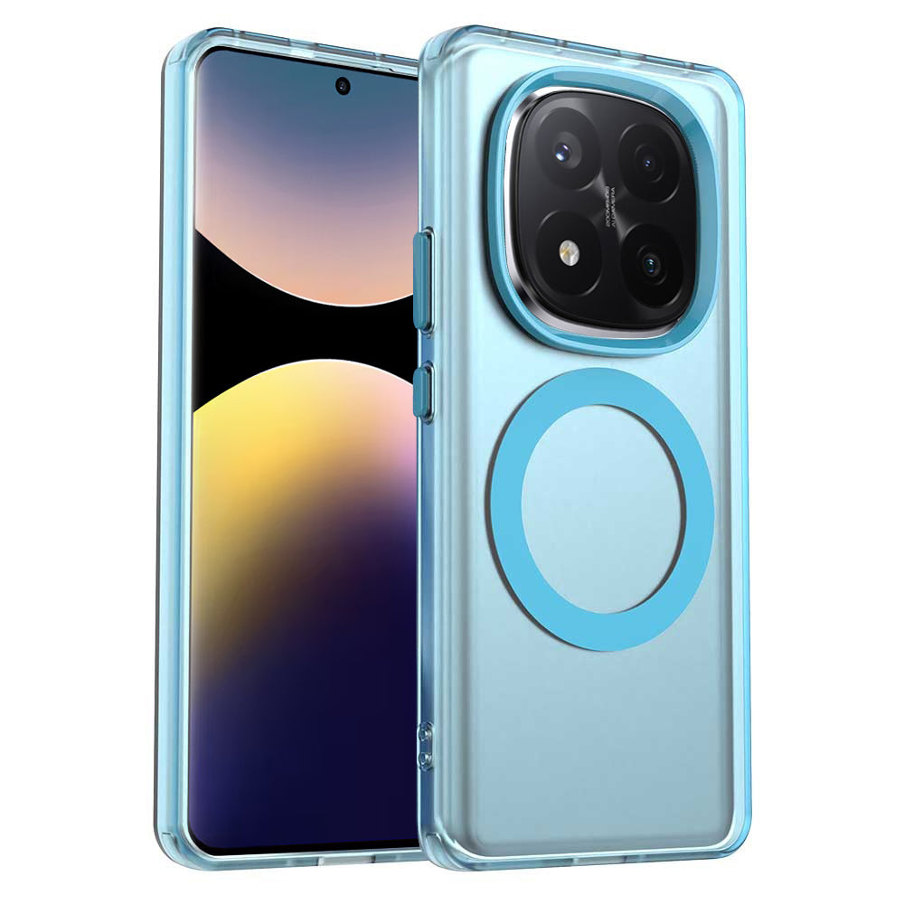 Coque MagSafe pour Xiaomi Redmi Note 14 Pro+ 5G, Techsuit, CandyCase, Bleue