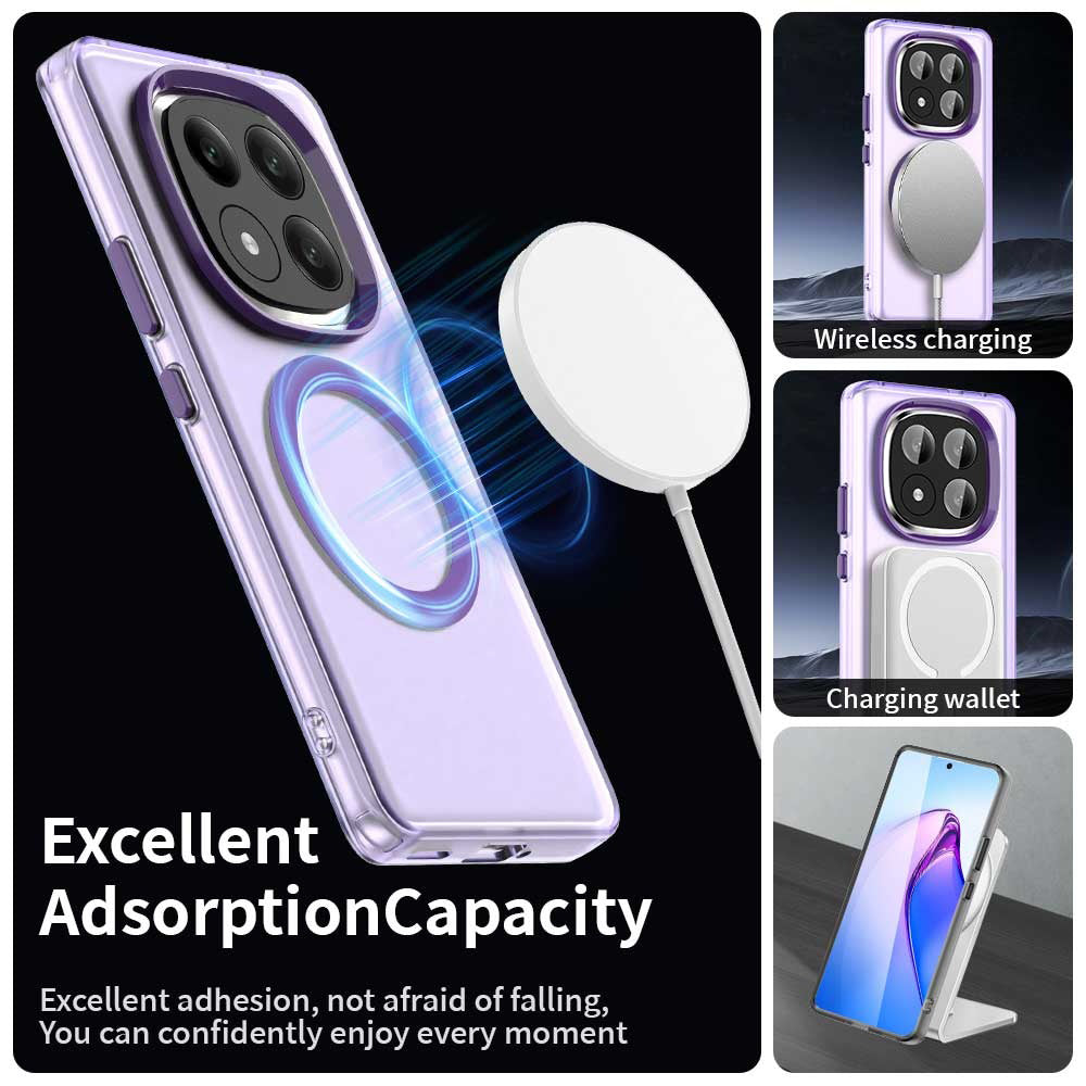 Coque MagSafe pour Xiaomi Redmi Note 14 Pro+ 5G, Techsuit, CandyCase, Violet