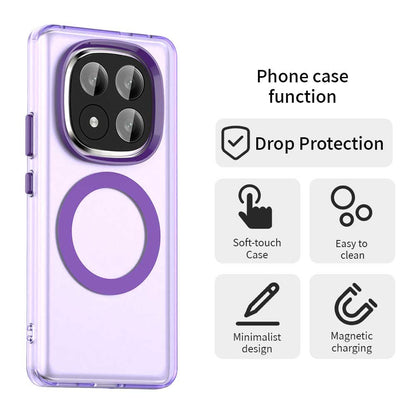 Coque MagSafe pour Xiaomi Redmi Note 14 Pro+ 5G, Techsuit, CandyCase, Violet