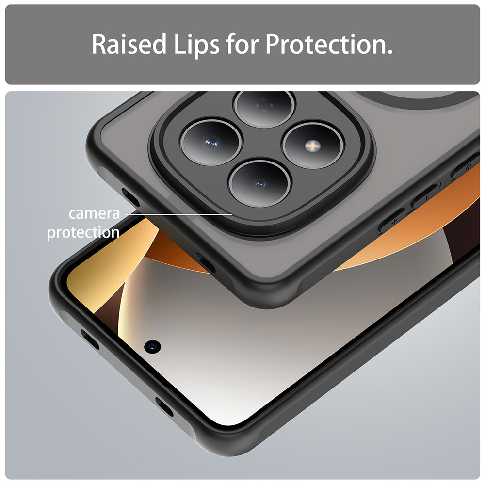 MagSafe Case for Xiaomi Redmi Note 15 Pro 4G, Techsuit, HaloFrost II, Black