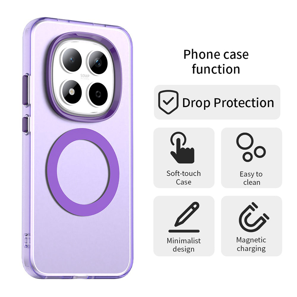 Étui MagSafe pour Xiaomi Redmi Note 15 Pro 5G, Techsuit, CandyCase, Violet