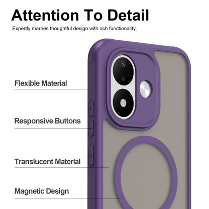 Coque MagSafe pour Xiaomi Redmi Note 17 4G / Note 17 5G, Techsuit, HaloFrost II, violette