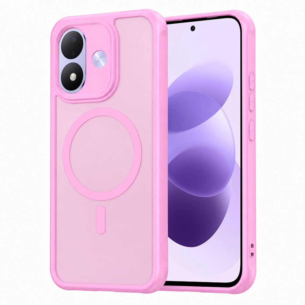 Coque MagSafe pour Xiaomi Redmi Note 17 4G / Note 17 5G, Techsuit, HaloFrost II, rose
