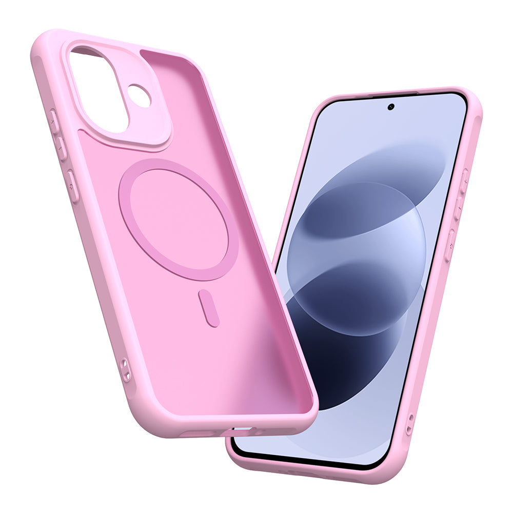 Coque MagSafe pour Xiaomi Redmi Note 17 4G / Note 17 5G, Techsuit, HaloFrost II, rose