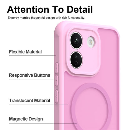 Coque MagSafe pour Xiaomi Redmi Note 17 4G / Note 17 5G, Techsuit, HaloFrost II, rose