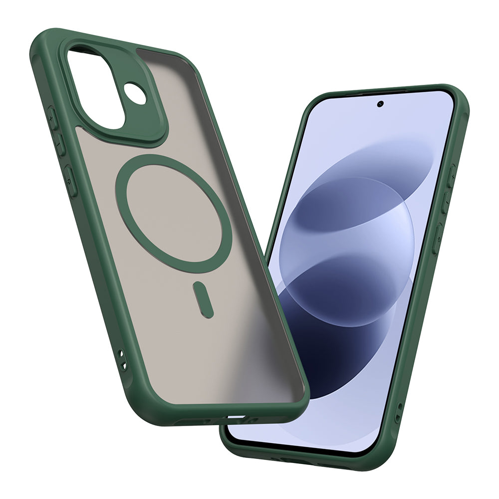 Coque MagSafe pour Xiaomi Redmi Note 17 4G / Note 17 5G, Techsuit, HaloFrost II, verte