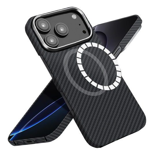 Coque MagSafe pour Apple iPhone 17 Pro Max, Techsuit, Fibre d'Aramid, Noire