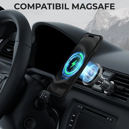 Coque MagSafe pour Apple iPhone 17 Pro Max, Techsuit, Fibre d'Aramid, Noire