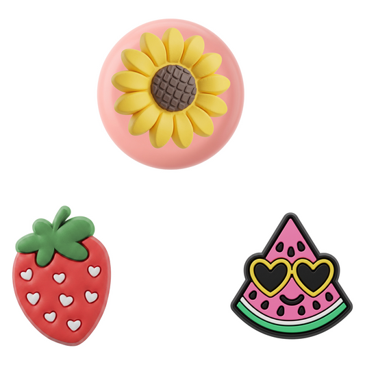 Coque OEM Fruit pour Apple AirTag, Set de 3 pièces, Multicolore
