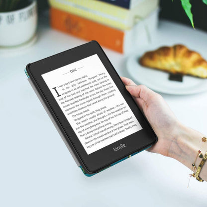 Housse pour Amazon Kindle Paperwhite 5 pouces, Techsuit, SmartCover, Noire