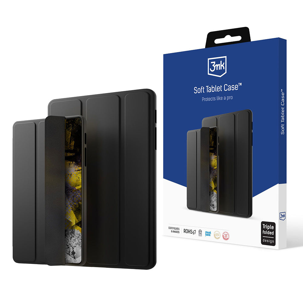Housse pour Apple iPad (2025) / (2022), 3MK, Soft Tablet, Noire