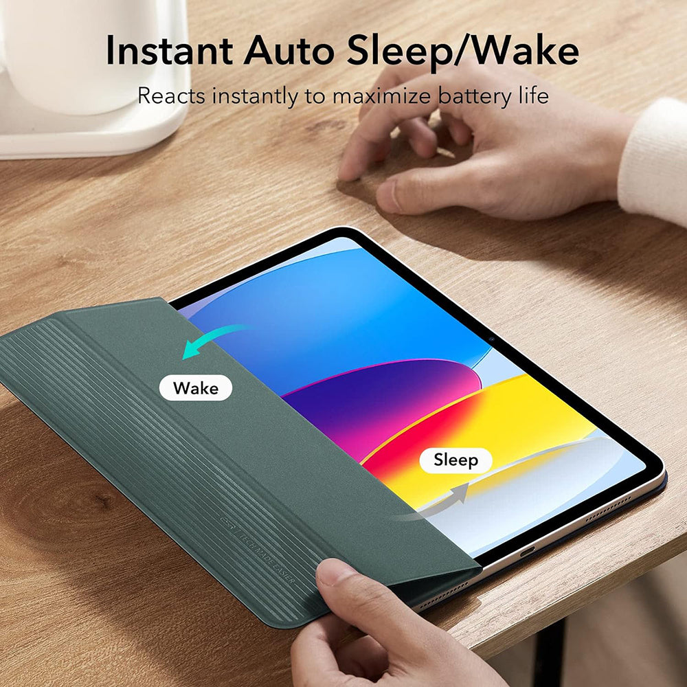 Étui pour Apple iPad (2025) / (2022), ESR, Rebound, Vert Satiné