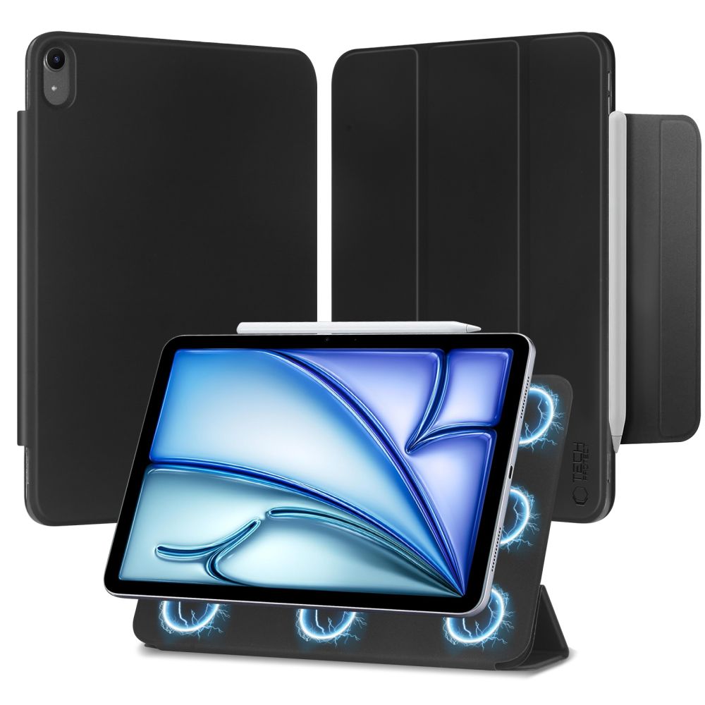 Étui pour Apple iPad iPad Air 11 (2024) / Air (2022) / Air (2020), Tech-Protect, SmartCase, Noir