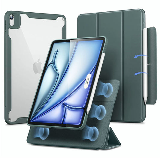 Coque pour Apple iPad Air 11 (2026) / iPad Air 11 (2025) / Air 11 (2024) / Air (2022) / Air (2020), ESR, Rebound Hybrid, Vert Satiné