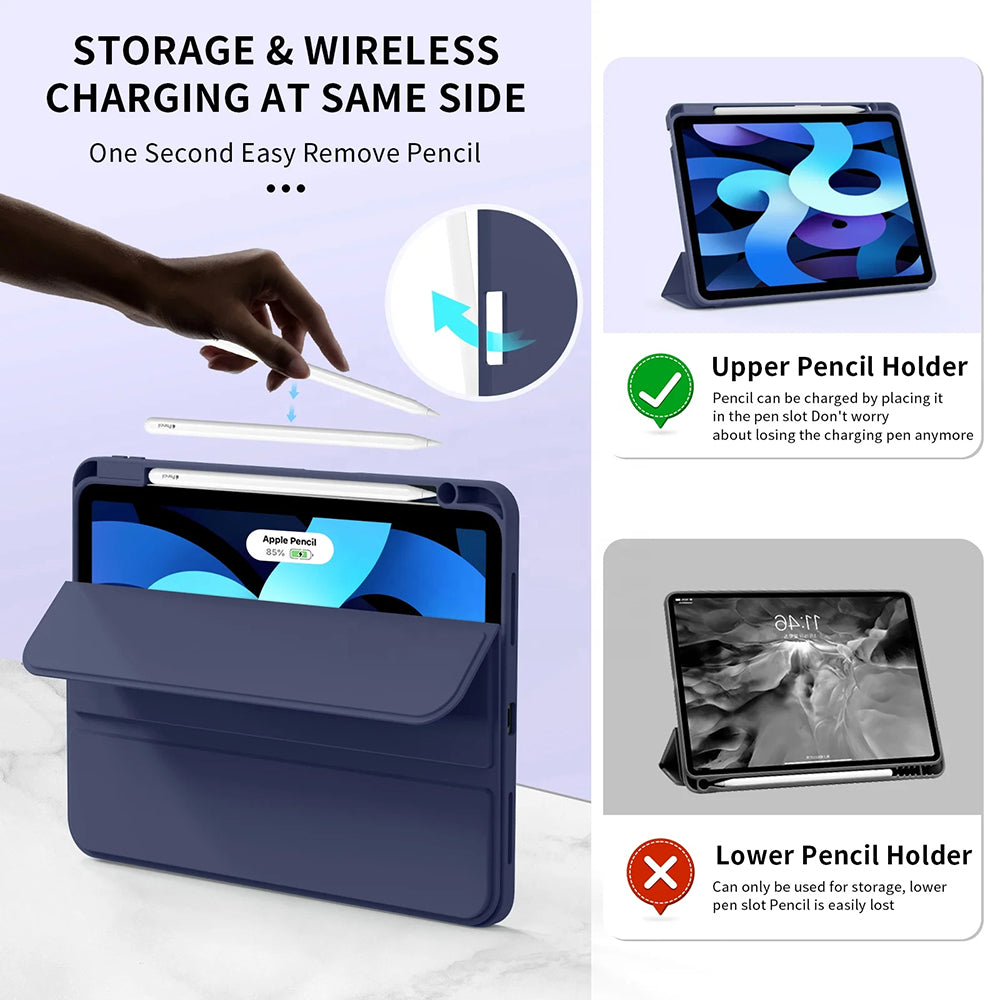Housse pour Apple iPad Air 11 (2026) / iPad Air 11 (2025) / Air 11 (2024), Techsuit, Flex Trifold, Noire