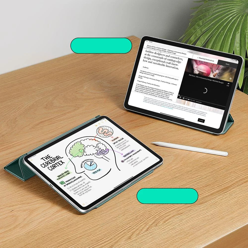 Coque pour Apple iPad Air 13 (2026) / Air 13 (2025) / Air 13 (2024) / Pro 12.9 (2022) / Pro 12.9 (2021), ESR, Rebound, Vert Satiné