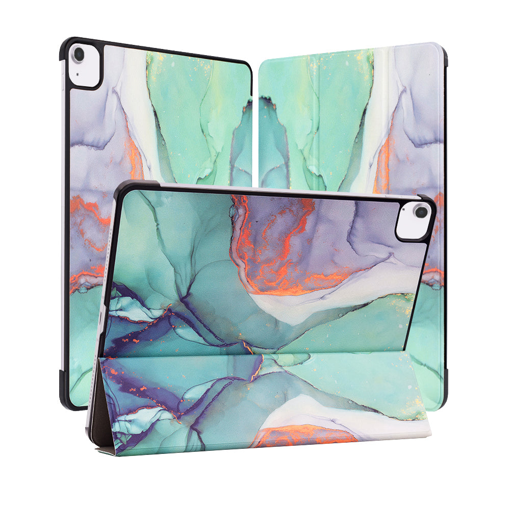 Coque pour Apple iPad Air 13 (2026) / Air 13 (2025) / Air 13 (2024), Techsuit, FoldPro Green Time, Multicolore