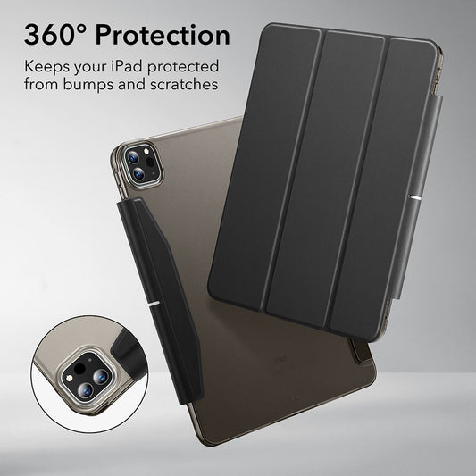 Housse pour Apple iPad Pro 13 (2024), ESR, Ascend Trifold, Noir Satiné