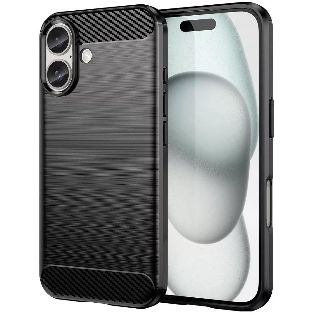 Coque pour Apple iPhone 16 Plus, OEM, Carbone, Noire