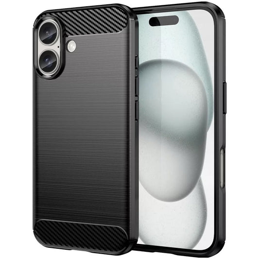 Coque pour Apple iPhone 16 Plus, OEM, Carbone, Noire