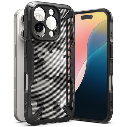 Coque pour Apple iPhone 16 Pro, Ringke, Fusion X Camo, Noir 