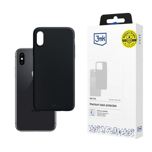 Coque pour Apple iPhone XS / X, 3MK, mat, noir